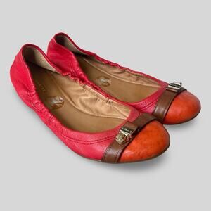 Coach Delphine Leather Flats